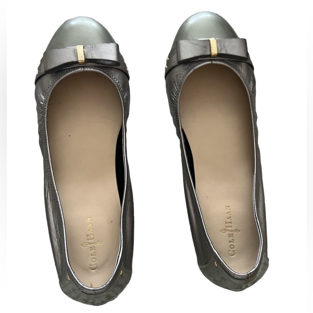 Cole Haan Flat Nike Air Silver Shoes -leather